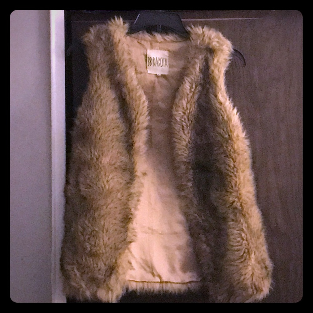 Fur jacket sleeveless